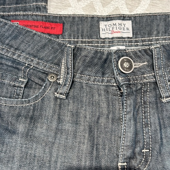 Tommy Hilfiger Jeans Women Size 28 Bootcut Fit Blue/Gray Flag - Picture 2 of 16